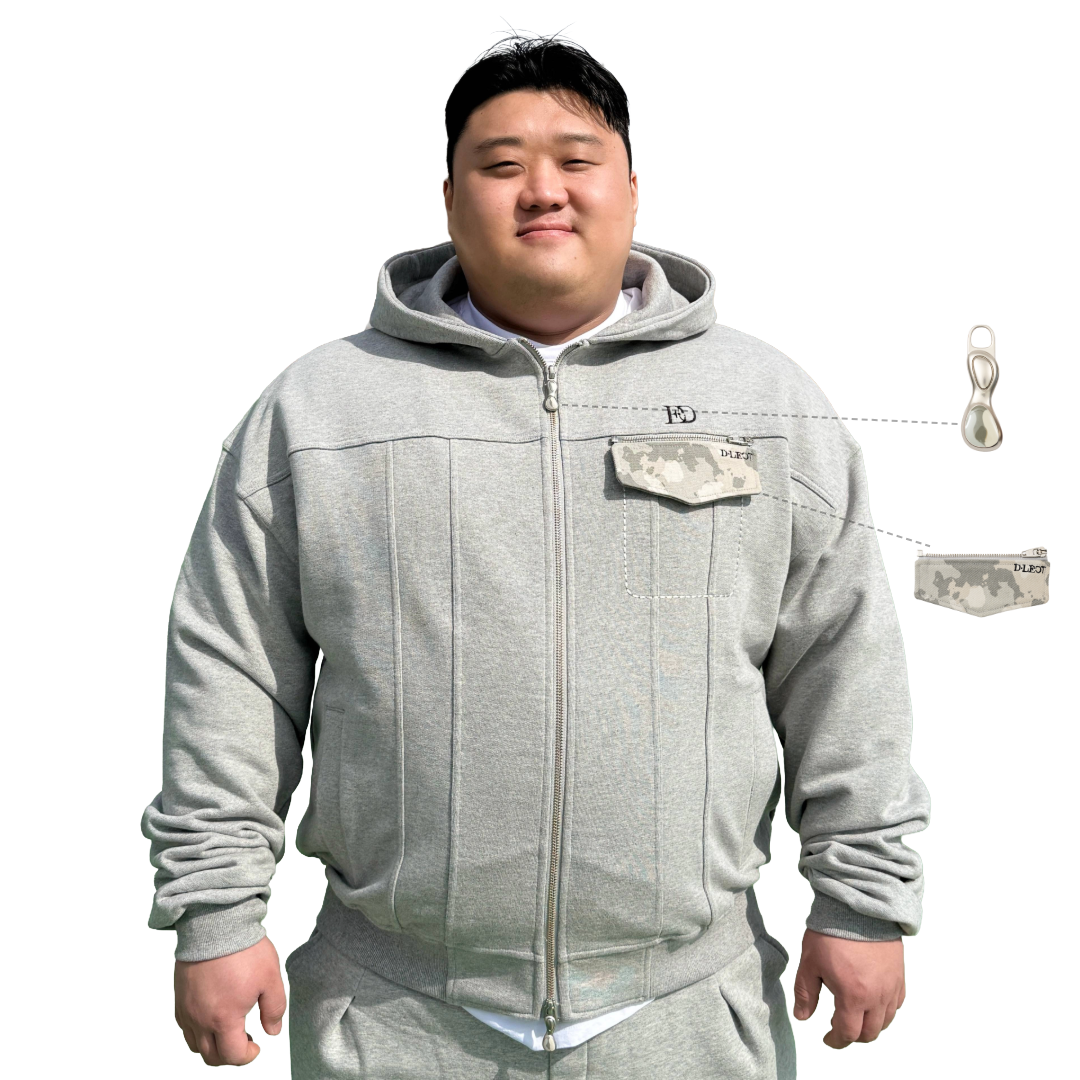 Modular Hoodie Zip-Up(Gray)