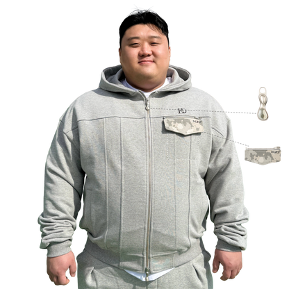 Modular Hoodie Zip-Up(Gray)