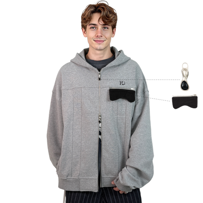 Modular Hoodie Zip-Up(Gray)