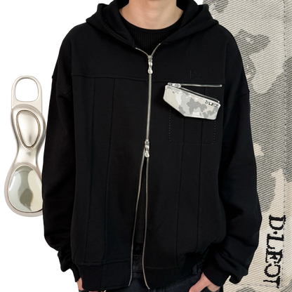 Modular Hoodie Zip-Up(Black)